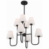 KEE-A3008-BF Crystorama Keenan 8 Light Black Forged Chandelier