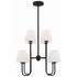 KEE-A3008-BF Crystorama Keenan 8 Light Black Forged Chandelier