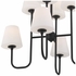 KEE-A3008-BF Crystorama Keenan 8 Light Black Forged Chandelier