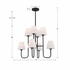 KEE-A3008-BF Crystorama Keenan 8 Light Black Forged Chandelier