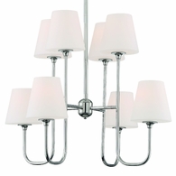 KEE-A3008-PN Crystorama Keenan 8 Light Polished Nickel Chandelier