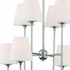 KEE-A3008-PN Crystorama Keenan 8 Light Polished Nickel Chandelier