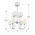 KEE-A3008-PN Crystorama Keenan 8 Light Polished Nickel Chandelier