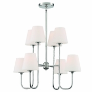 KEE-A3008-PN Crystorama Keenan 8 Light Polished Nickel Chandelier