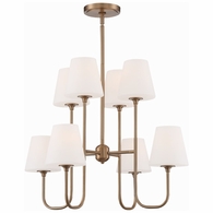 KEE-A3008-VG Crystorama Keenan 8 Light Vibrant Gold Chandelier