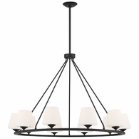 KEE-A3009-MK Crystorama Keenan 10 Light Matte Black Chandelier