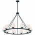 KEE-A3009-MK Crystorama Keenan 10 Light Matte Black Chandelier