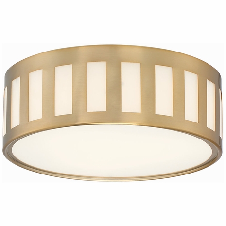 KEN-2203-VG Crystorama Kendal 3 Light Vibrant Gold Flush Mount