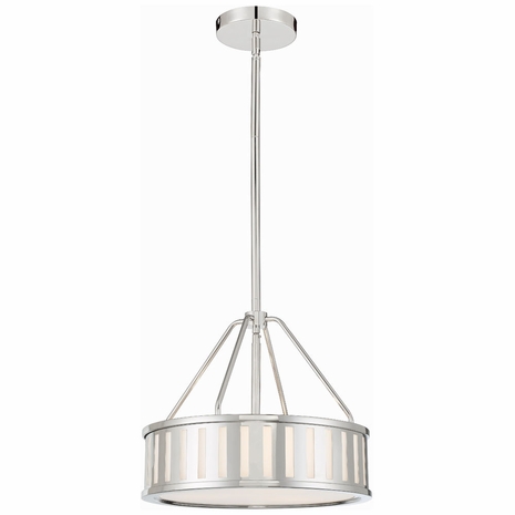 KEN-8303-PN Crystorama Kendal 3 Light Polished Nickel Mini Chandelier