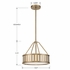 KEN-8303-VG Crystorama Kendal 3 Light Vibrant Gold Mini Chandelier