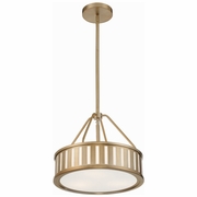 KEN-8303-VG Crystorama Kendal 3 Light Vibrant Gold Mini Chandelier