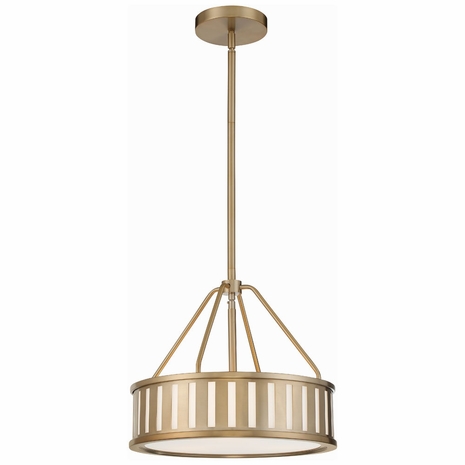 KEN-8303-VG Crystorama Kendal 3 Light Vibrant Gold Mini Chandelier