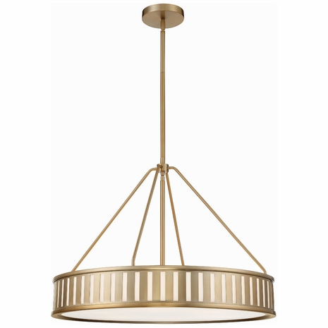 KEN-8306-VG Crystorama Kendal 6 Light Vibrant Gold Chandelier