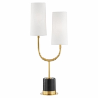 L1403 Hudson Valley Vesper 2 Light Marble Table Lamp