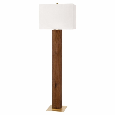 L1477 Hudson Valley Waltham 1 Light Floor Lamp W/ Light Walnut