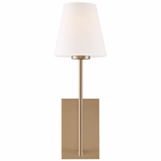 LEN-250-OP-VG Crystorama Lena 1 Light Vibrant Gold Sconce