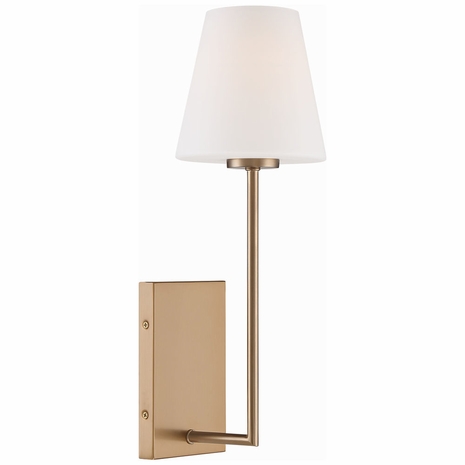 LEN-250-OP-VG Crystorama Lena 1 Light Vibrant Gold Sconce