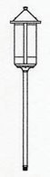 LV18-B6L Arroyo Craftsman Low Voltage 6" Berkeley Long Body Stem Mount Landscape Light