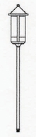 LV24-B6L Arroyo Craftsman Low Voltage 6" Berkeley Long Body Stem Mount Landscape Light