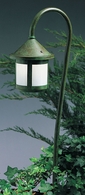 LV27-B6S Arroyo Craftsman Low Voltage 6" Berkeley Short Body Landscape Light, 27" Bo Peep Stem