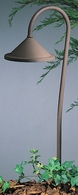 LV27-B8R Arroyo Craftsman Low Voltage 8" Berkeley Roof Landscape Light with 27" Bo Peep Stem