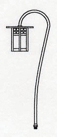 LV27-G6 Arroyo Craftsman Low Voltage Six-inch Glasgow Fixture Path Light with Twenty-Seven-inch Bo Peep Stem