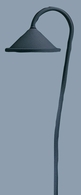 LV36-B8R Arroyo Craftsman Low Voltage 8" Berkeley Roof Landscape Light with 36" Bo Peep Stem