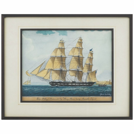 MC534F Authentic Models The Pallas Of Portsmouth 1829, Mahogany Frame