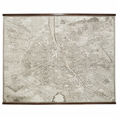 MC801 Authentic Models 1739 Etienne Turgot Paris Scrolls Map