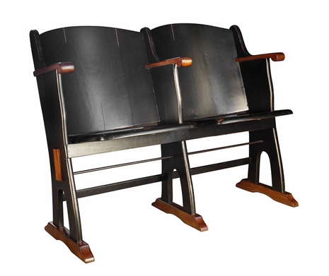 MF023 Authentic Models Roxy Theater Love Seat, Black