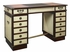 MF056I Authentic Models Ivory Madras Travel Desk with Doors and Brass Campaign Corners