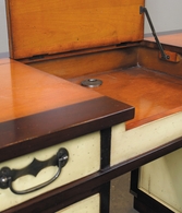 MF056I Authentic Models Ivory Madras Travel Desk with Doors and Brass Campaign Corners