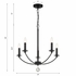 MIL-8005-BK Crystorama Mila 5 Light Black Chandelier