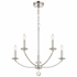MIL-8005-PN Crystorama Mila 5 Light Polished Nickel Chandelier