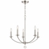 MIL-8005-PN Crystorama Mila 5 Light Polished Nickel Chandelier