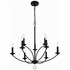 MIL-8009-BK Crystorama Mila 9 Light Black Chandelier