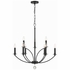 MIL-8009-BK Crystorama Mila 9 Light Black Chandelier