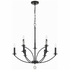 MIL-8009-BK Crystorama Mila 9 Light Black Chandelier