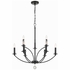 MIL-8009-BK Crystorama Mila 9 Light Black Chandelier
