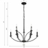 MIL-8009-BK Crystorama Mila 9 Light Black Chandelier