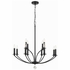 MIL-8012-BK Crystorama Mila 12 Light Black Chandelier
