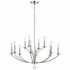 MIL-8012-PN Crystorama Mila 12 Light Polished Nickel Chandelier