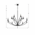 MIL-8015-BK Crystorama Mila 15 Light Black Chandelier