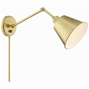 MIT-A8020-AG Crystorama Mitchell 1 Light Aged Brass Task Sconce