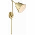 MIT-A8020-AG Crystorama Mitchell 1 Light Aged Brass Task Sconce