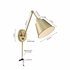 MIT-A8020-AG Crystorama Mitchell 1 Light Aged Brass Task Sconce