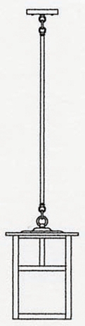 MSH-10 Arroyo Craftsman 10" Mission Stem Hung Pendant Without Overlay