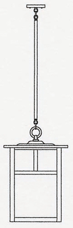MSH-15 Arroyo Craftsman Fifteen-inch Mission Stem-Hung Hanging Pendant