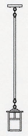 MSH-5 Arroyo Craftsman Five-inch Mission Stem-Hung Hanging Pendant