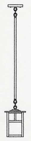 MSH-6 Arroyo Craftsman 6" Mission Stem Hung Pendant Without Overlay